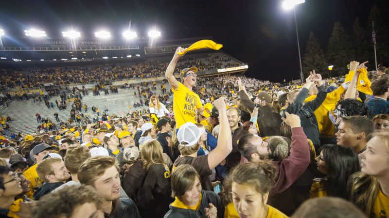 President Seidel addresses football fans